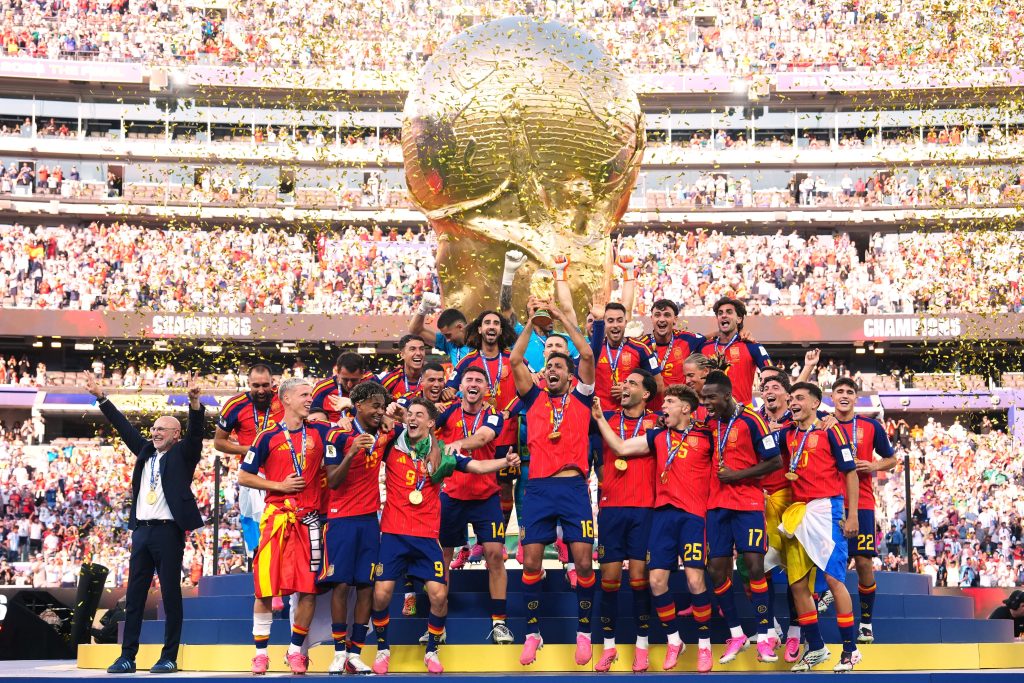 Foto de España celebrando el Mundial United 2026