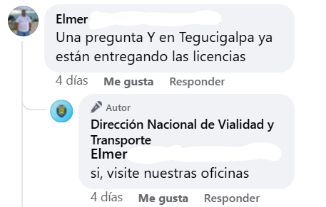 Captura de pantalla de los comentarios