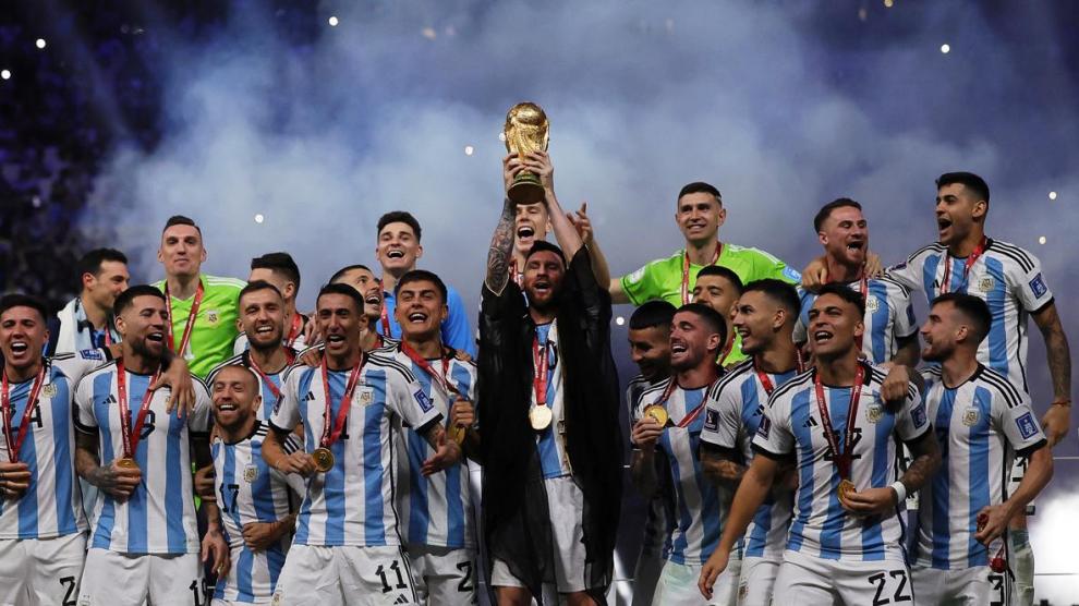 Foto de Argentina celebrando el Mundial