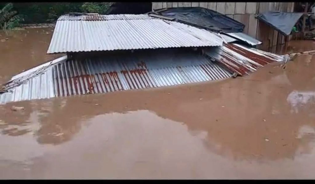Foto sobre inundaciones tras lluvias en Honduras