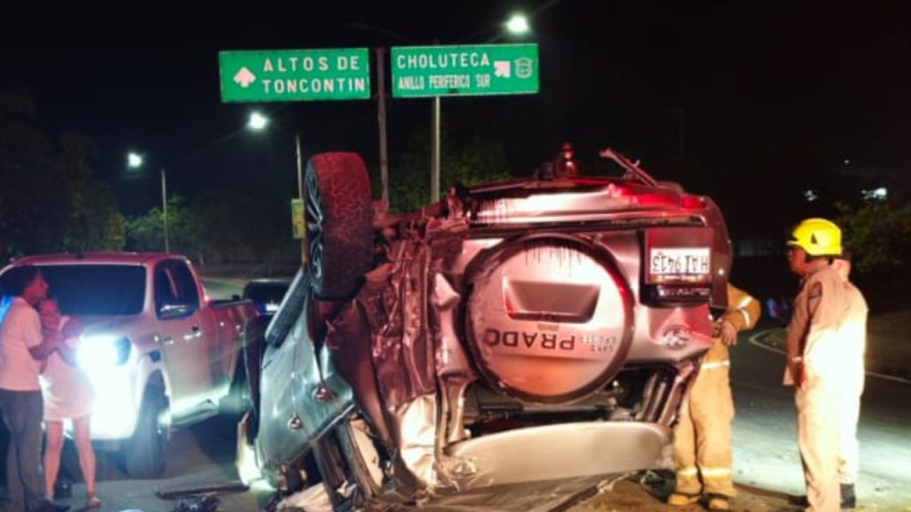 Foto de un accidente de tránsito en Honduras