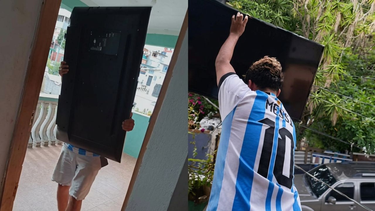 'Quitate de ahí': Fan destruyó su televisor tras derrota de Argentina ante España Imagen principal de 'Quitate de ahí': Fan destruyó su televisor tras derrota de Argentina ante España