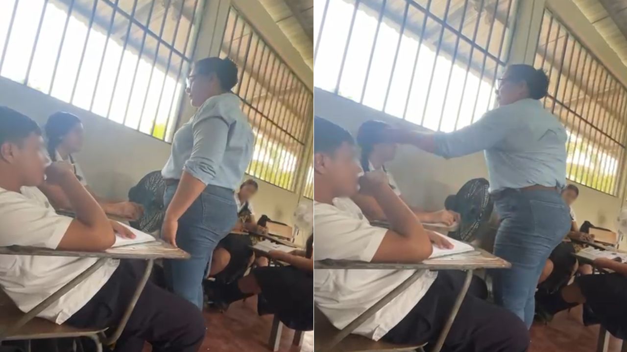 'No me provoqués': graban a maestra cacheteando a alumna dentro de escuela en Yoro Imagen principal de 'No me provoqués': graban a maestra cacheteando a alumna dentro de escuela en Yoro