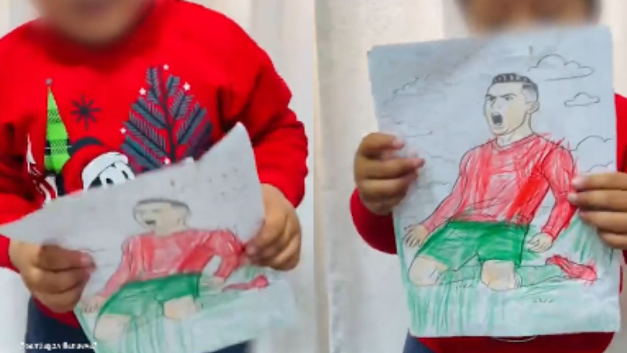 'Te quiero': Niño enternece con un dibujo de Cristiano Ronaldo y le pide un deseo Imagen principal de 'Te quiero': Niño enternece con un dibujo de Cristiano Ronaldo y le pide un deseo