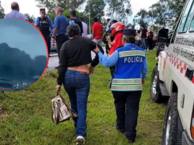 Imagen de Sale a la luz video del momento exacto de accidente de microbús en la CA-5