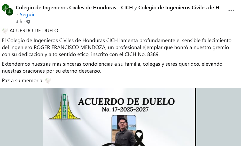 Captura de pantalla de la publicación