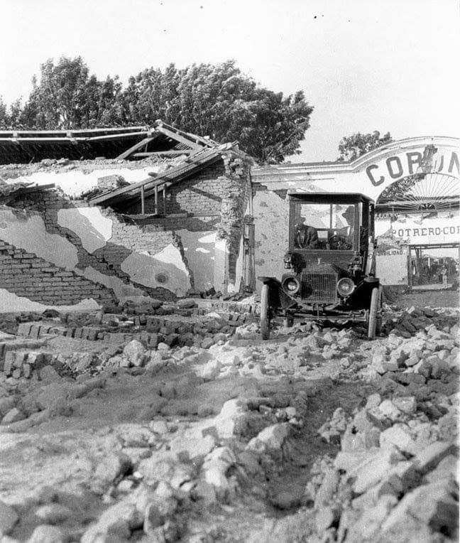 Escena de secuelas del terremoto en Cuba en 1917.