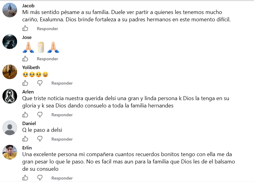 Captura de pantalla de los comentarios