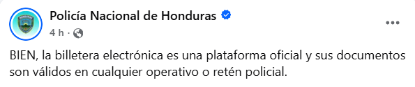 Captura de pantalla de la publicación
