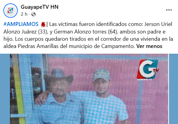 Captura de pantalla de la publicación