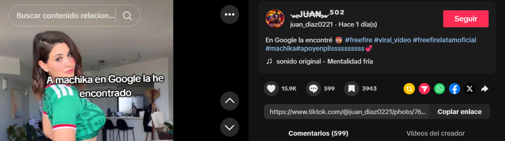 Captura de pantalla de una publicación en la que se habla sobre el supuesto video filtrado Machika YT, mismo que se hizo viral en Twitter, Telegram y Ltube