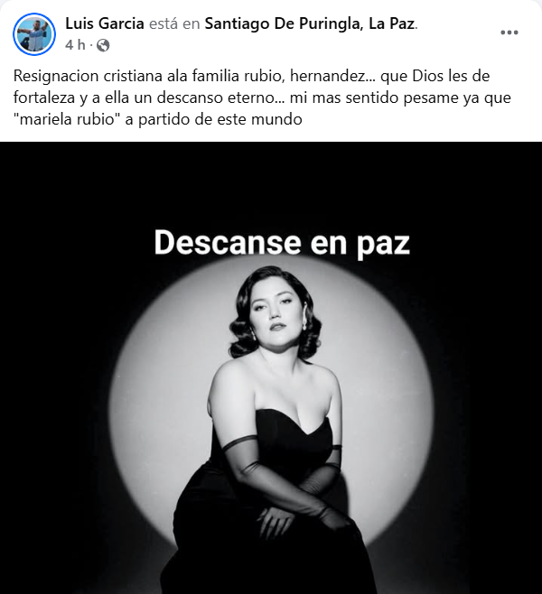 Captura de pantalla de la publicación