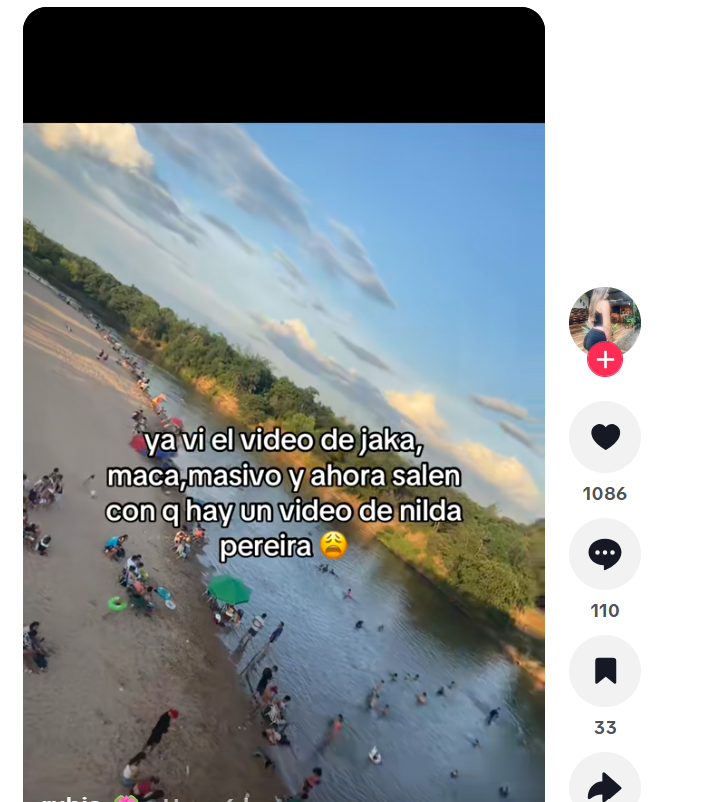 Captura de pantalla de una publicación que habla sobre el supuesto video filtrado de Nilda Pereira con Rodrigo Colman, mismo que es viral en Twitter, Telegram y Ltube