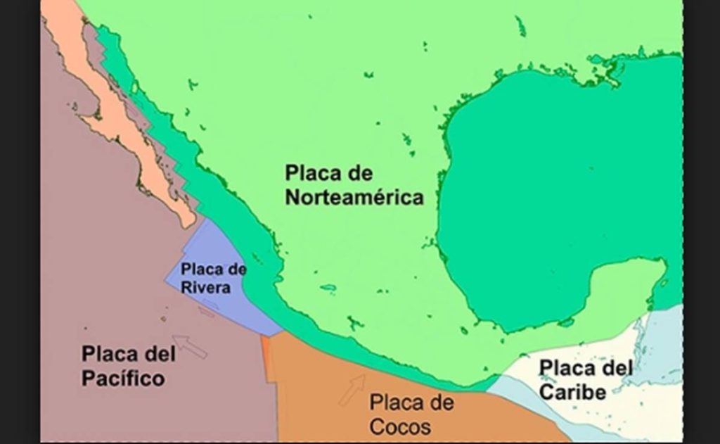 Foto sobre la placa de Cocos y del Caribe