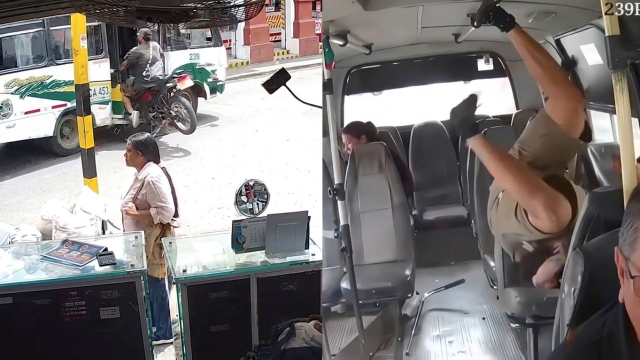 Vídeo: 'Se subió a un bus sin bajarse de su moto'; así ocurrió accidente vial Imagen principal de Vídeo: 'Se subió a un bus sin bajarse de su moto'; así ocurrió accidente vial