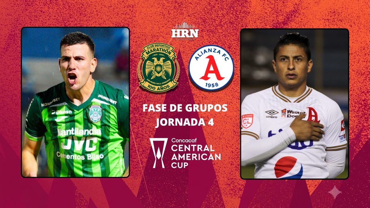 Marathón vs Alianza en vivo: Hora, dónde ver, marcador | J-4 Copa Centroamericana 2026 Imagen principal de Marathón vs Alianza en vivo: Hora, dónde ver, marcador | J-4 Copa Centroamericana 2026