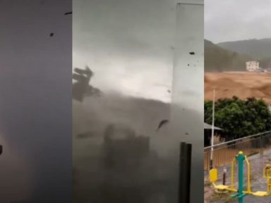 Imagen de Captan la impresionante fuerza del megatifón que cubrió de agua y serpientes a ciudad china