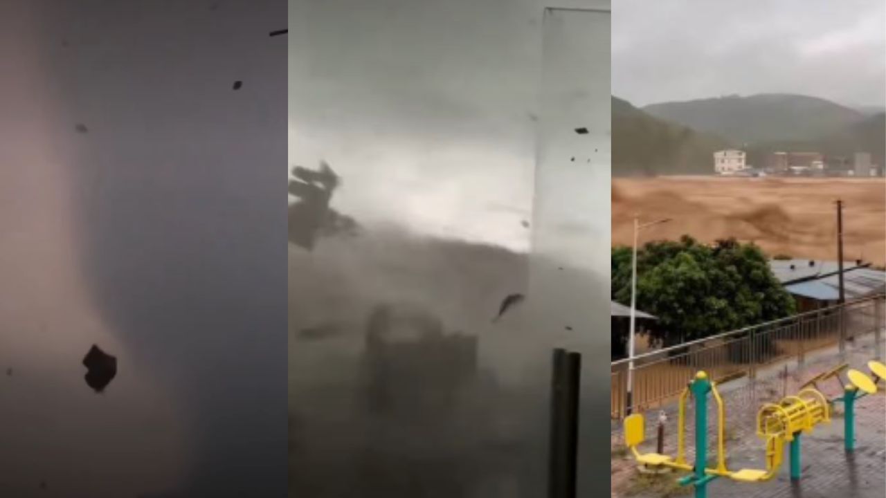 Captan la impresionante fuerza del megatifón que cubrió de agua y serpientes a ciudad china Imagen principal de Captan la impresionante fuerza del megatifón que cubrió de agua y serpientes a ciudad china