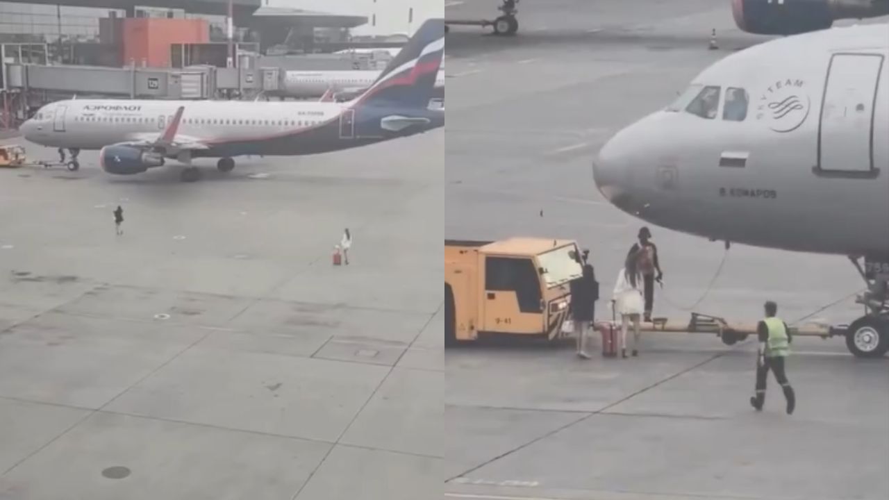 ¡Como si fuera taxi!: Mujeres perdieron su vuelo y quisieron 'detenerlo' en la pista Imagen principal de ¡Como si fuera taxi!: Mujeres perdieron su vuelo y quisieron 'detenerlo' en la pista