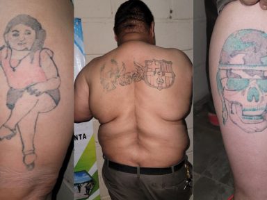 Imagen de Tatuajes modificados delatan a peligroso pandillero salvadoreño capturado en El Amatillo