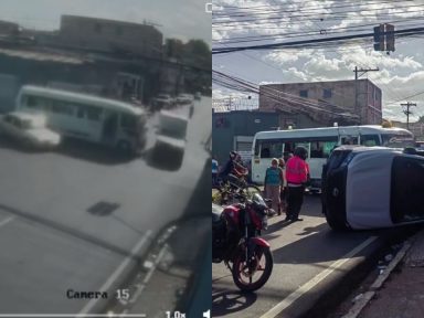 Imagen de Video muestra accidente entre rapidito y ambulancia en Comayagüela