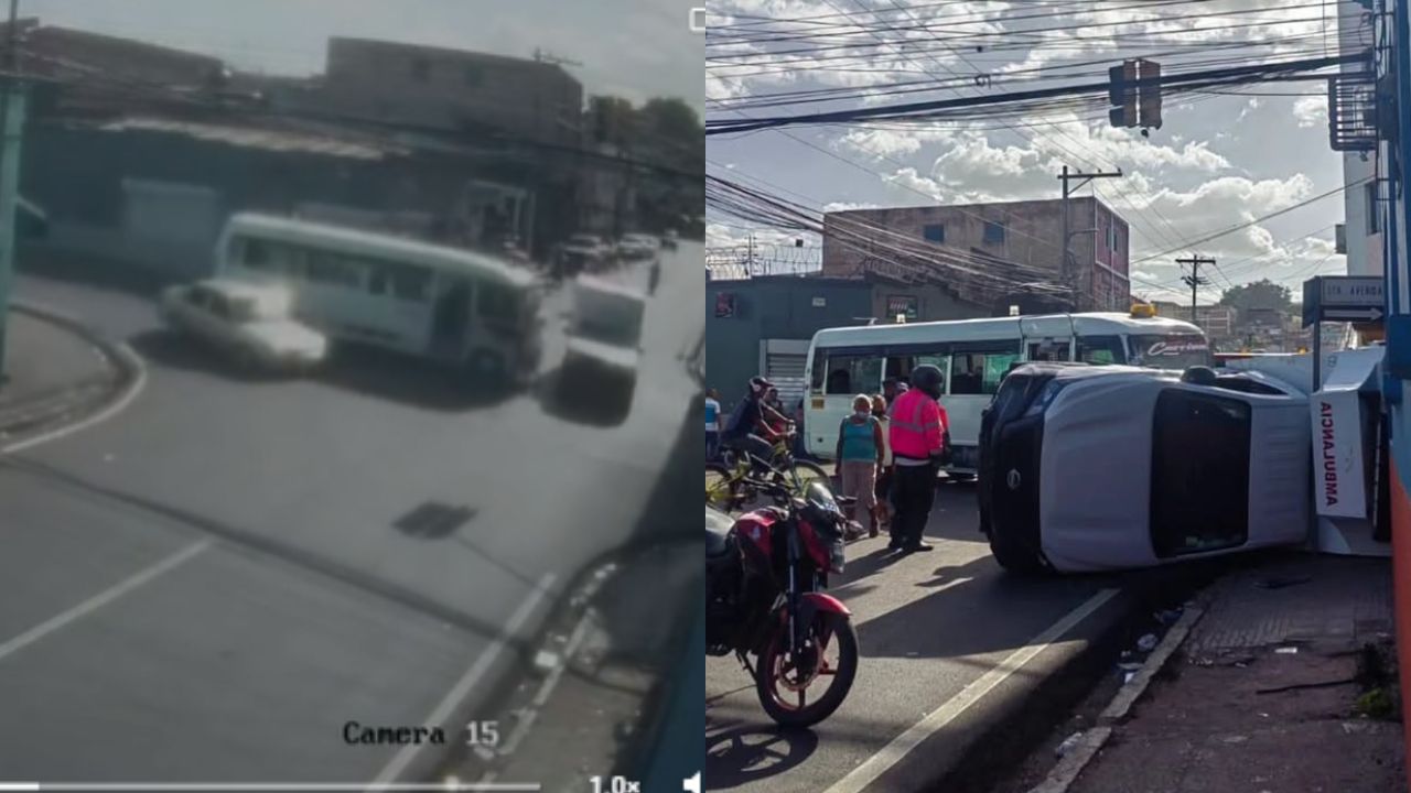 Video muestra accidente entre rapidito y ambulancia en Comayagüela Imagen principal de Video muestra accidente entre rapidito y ambulancia en Comayagüela
