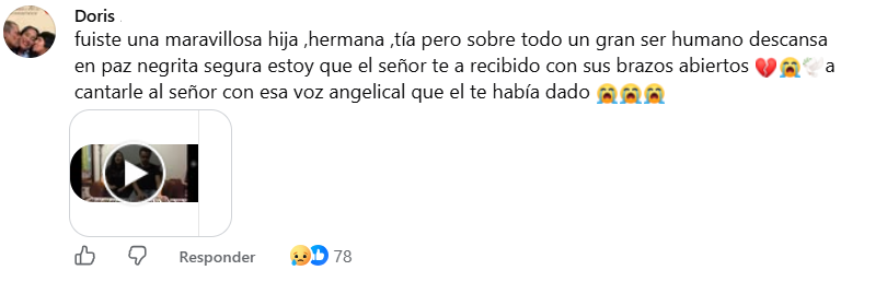 Captura de pantalla del comentario