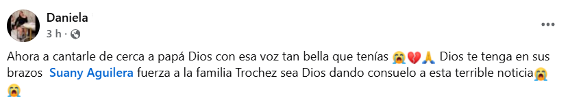 Captura de pantalla de la publicación