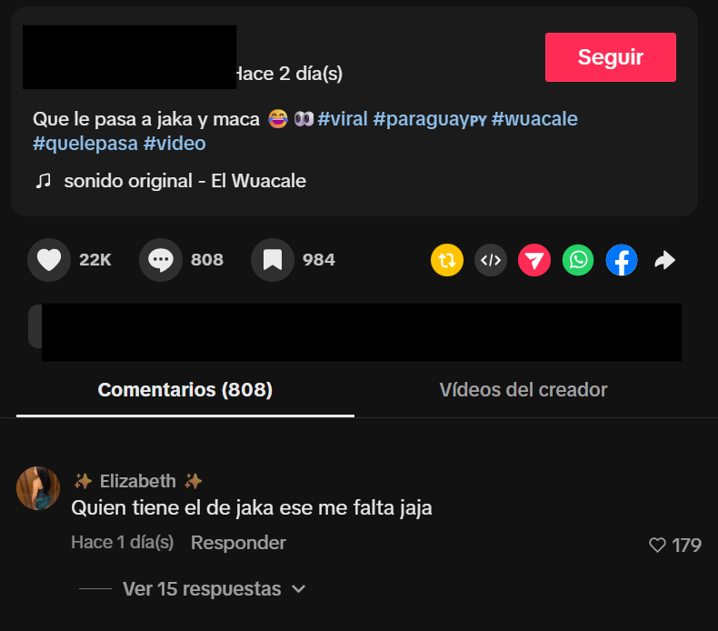 Captura de pantalla de una publicación en la que se habla sobre el supuesto video filtrado de Maca Díaz y Jaka detonando, el cual es viral en Twitter, Telegram y Ltube