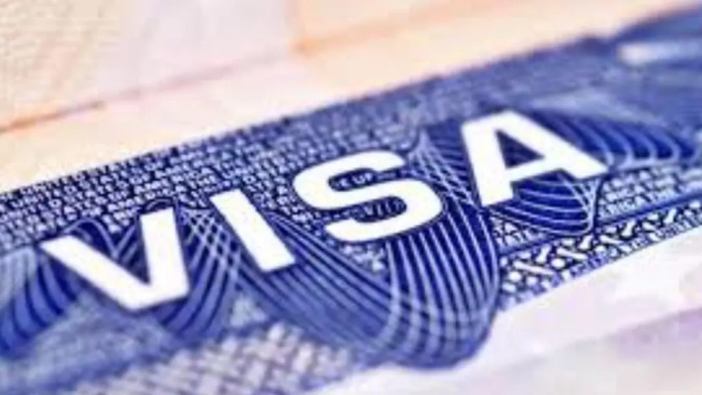 Imagen de referencia de visa de Estados Unidos.
