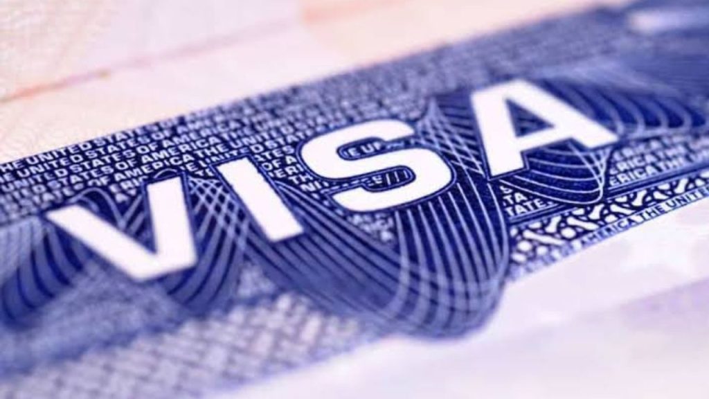 Imagen de referencia de visa de Estados Unidos.