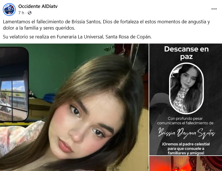 Captura de pantalla de la publicación