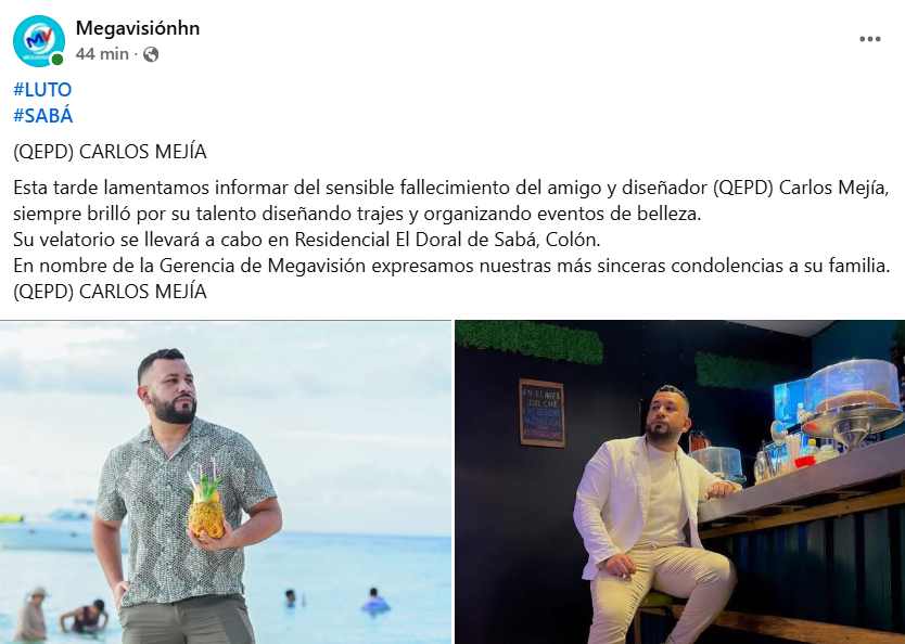 Captura de pantalla de la publicación