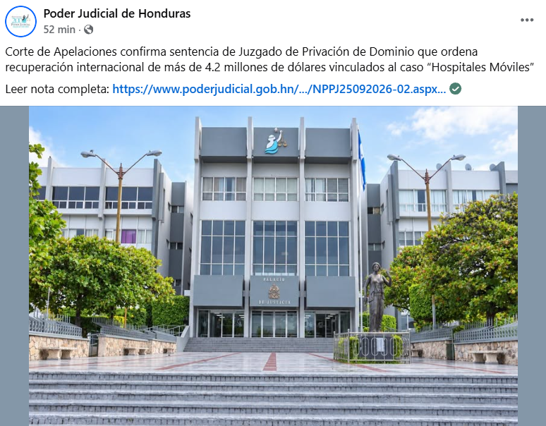 Captura de pantalla de la publicación