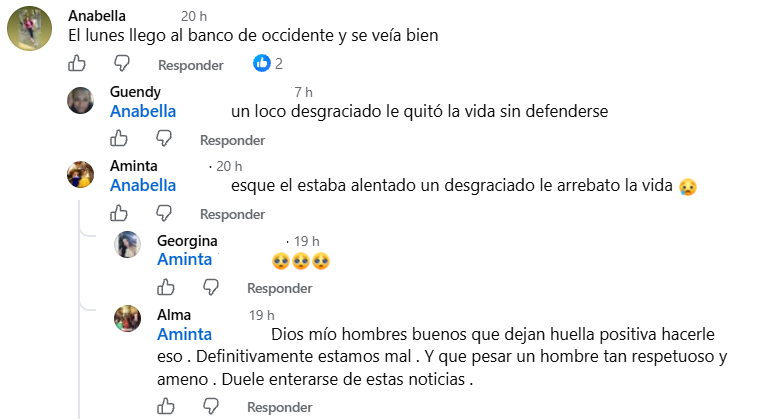 Captura de pantalla de los comentarios