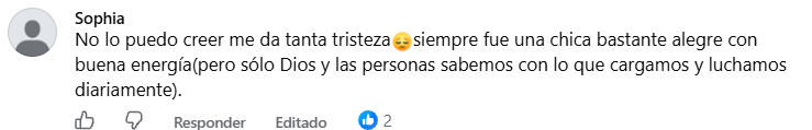 Captura de pantalla del comentario