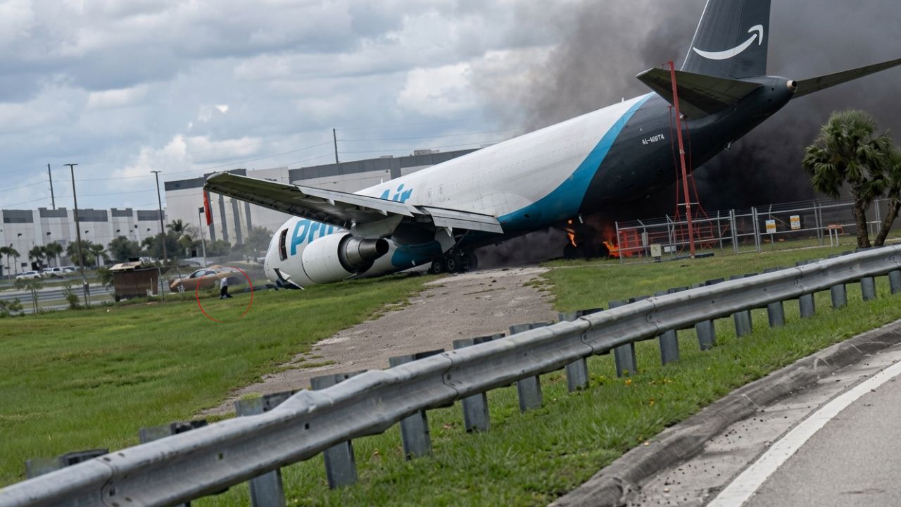 Vídeo | ¡En el último segundo! Piloto escapó de avión de carga tras accidente en Miami Imagen principal de Vídeo | ¡En el último segundo! Piloto escapó de avión de carga tras accidente en Miami