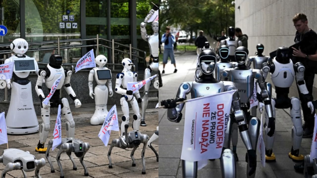 Vídeo | ¿Rebelión de las máquinas? Robots 'protestan' en Polonia por insólito motivo Imagen principal de Vídeo | ¿Rebelión de las máquinas? Robots 'protestan' en Polonia por insólito motivo