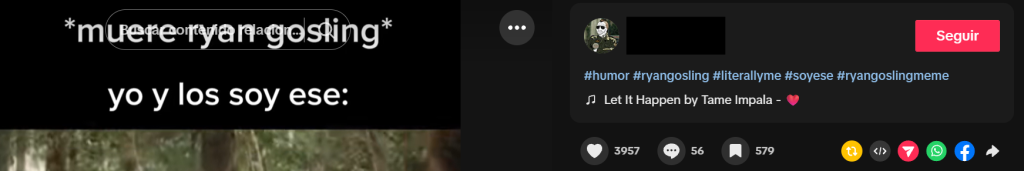 Captura de pantalla de una publicación sobre noticias falsas indicando que Ryan Gosling murió hoy 2026, aunque no es verdad que el actor falleció porque sigue vivo