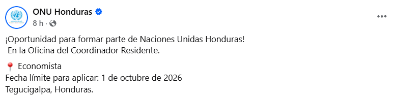 Captura de pantalla de la publicación