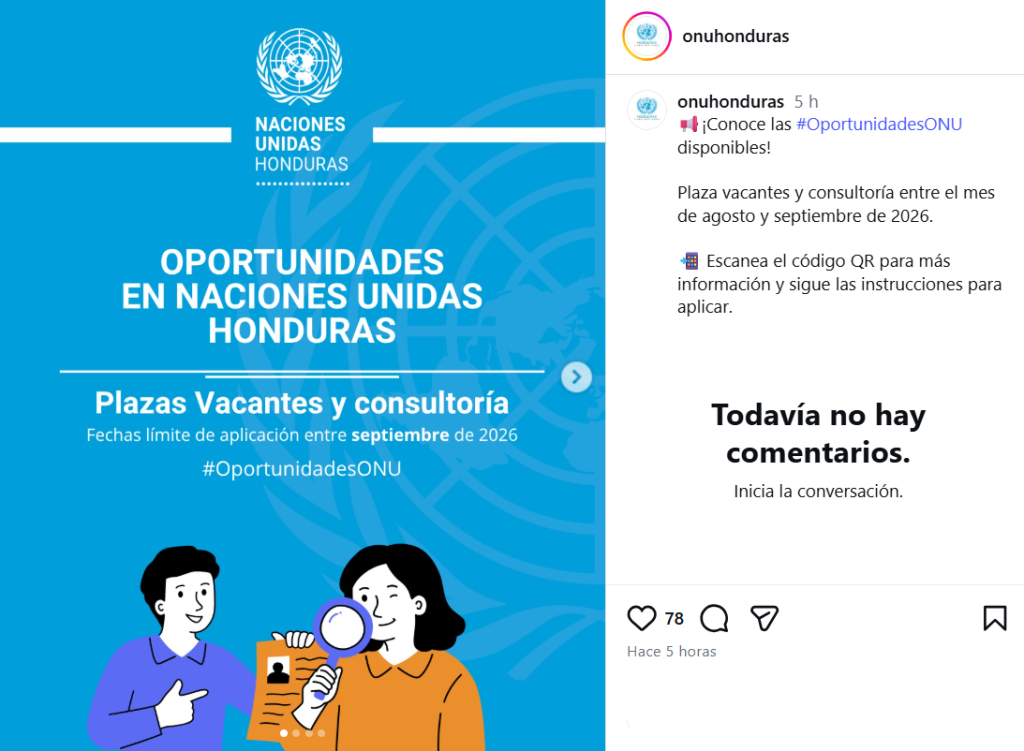 Captura de pantalla de la publicación