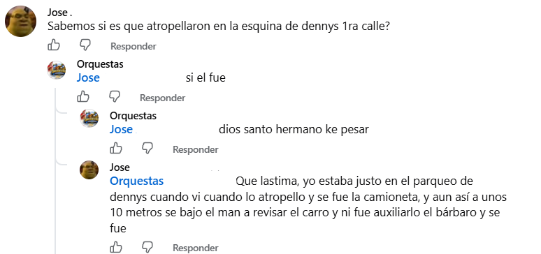 Captura de pantalla de la publicación
