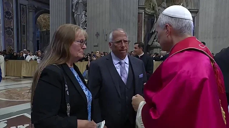 Encuentro del papa León XIV y su hermano, Louis Prevost en el Vaticano en 2026.