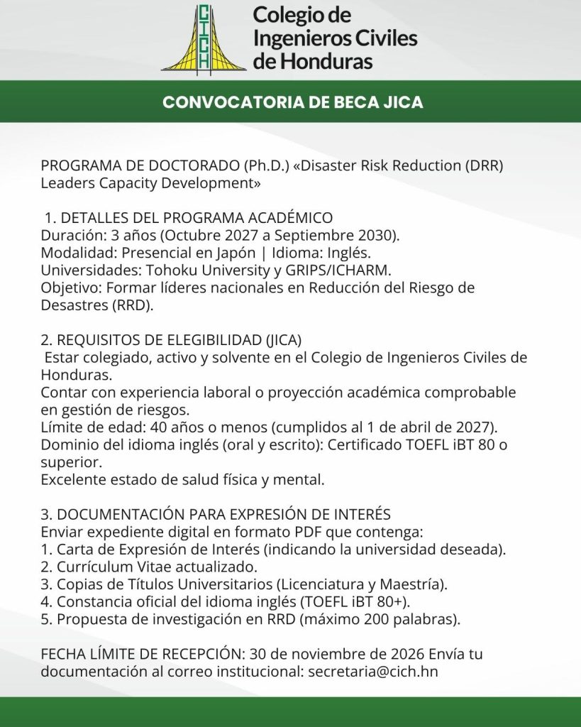 Anuncio del CICH