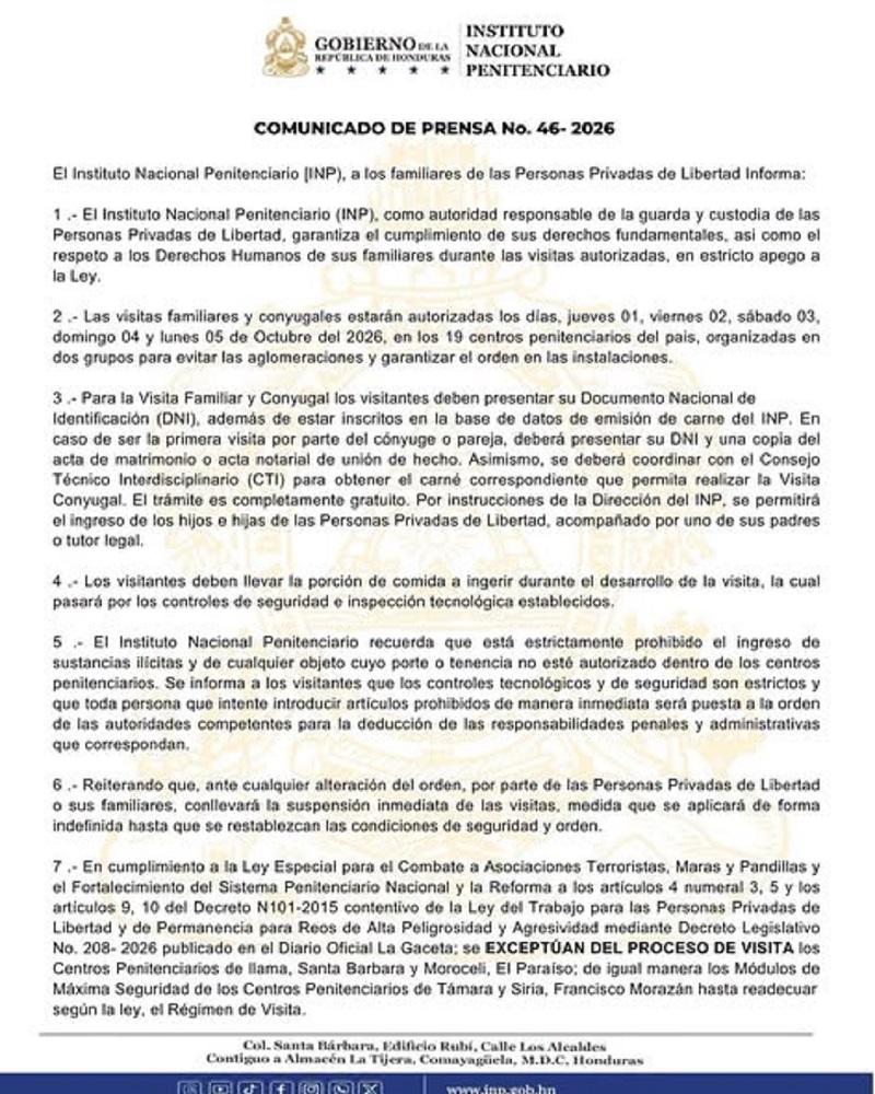 Comunicado INP