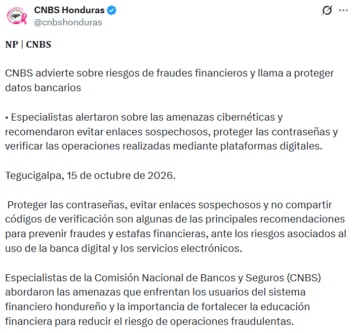 Captura de pantalla de la publicación
