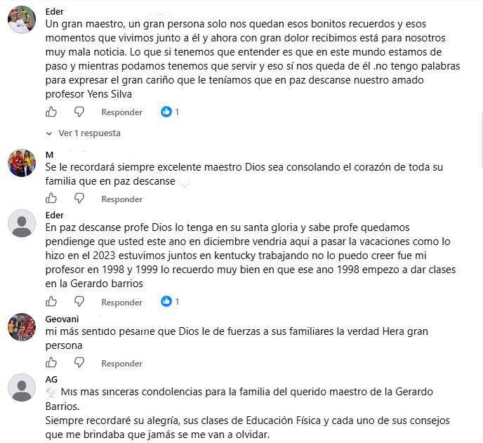 Captura de pantalla de los comentarios