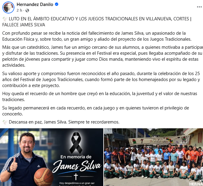 Captura de pantalla de la publicación