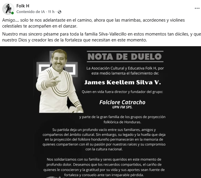 Captura de pantalla de la publicación