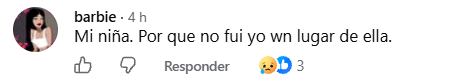 Captura de pantalla del comentario